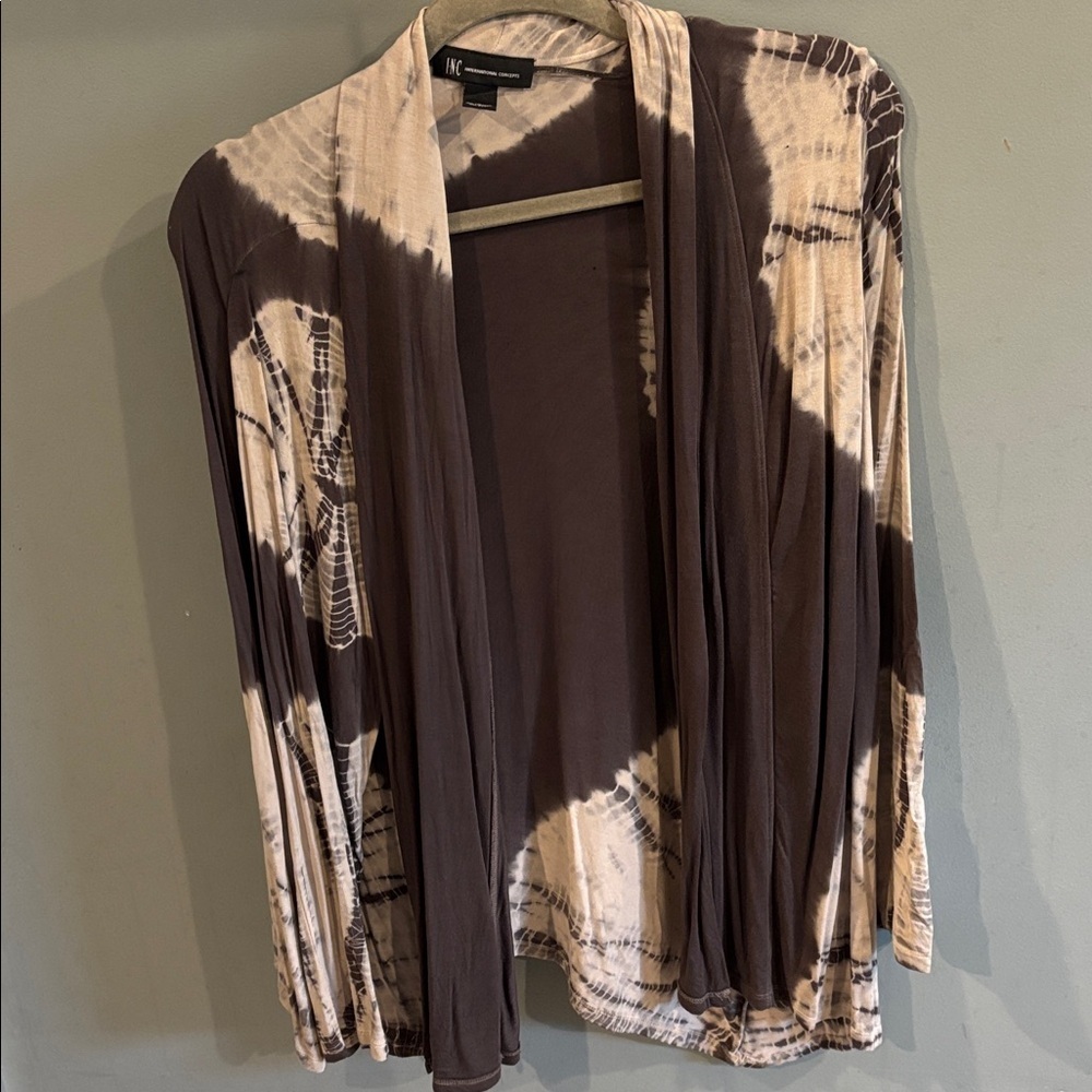 INC Brown gray Cardigan to dye size L - Picture 2 of 6